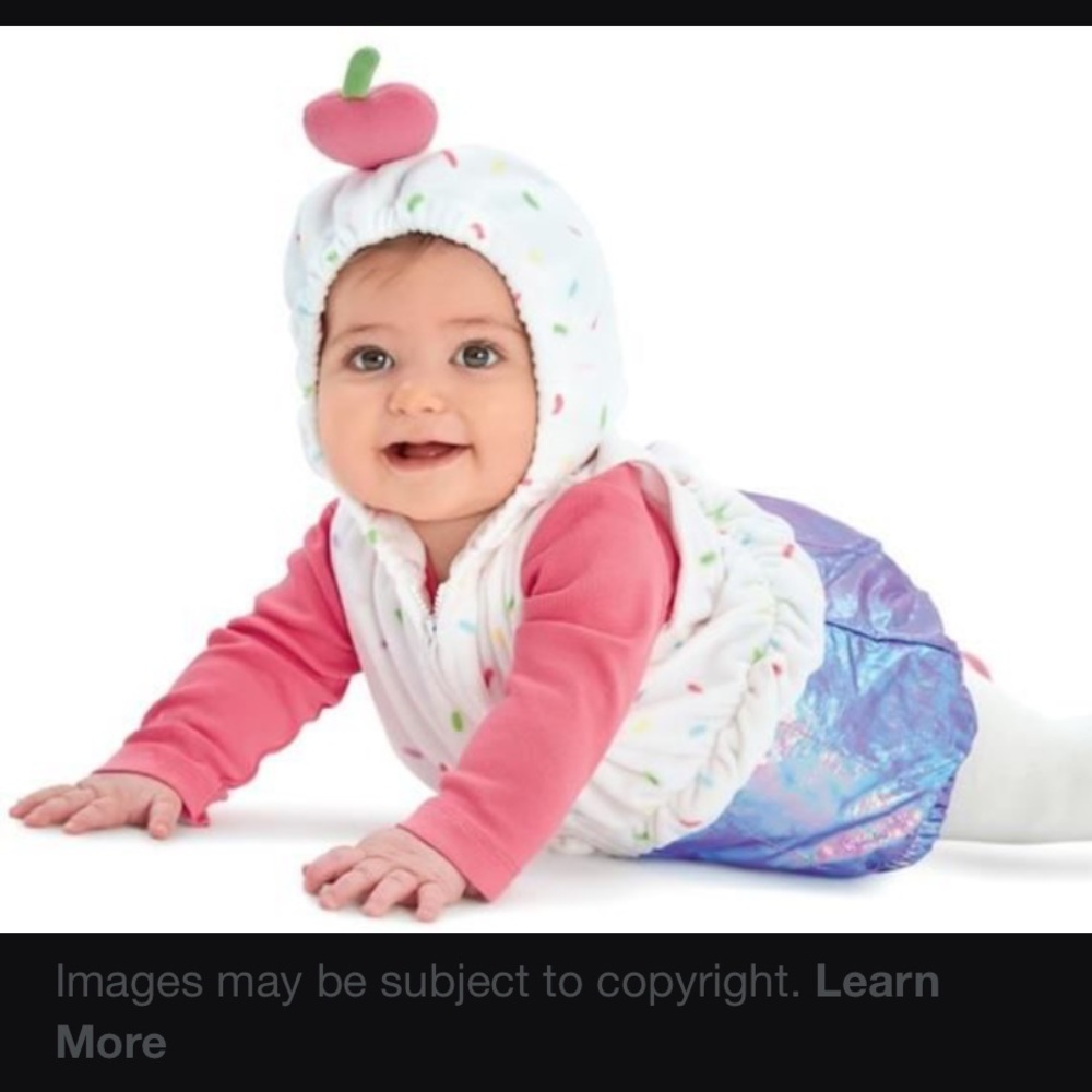Carter's 6/9 mo ice cream cone costume with sprinkles and a cherry on top